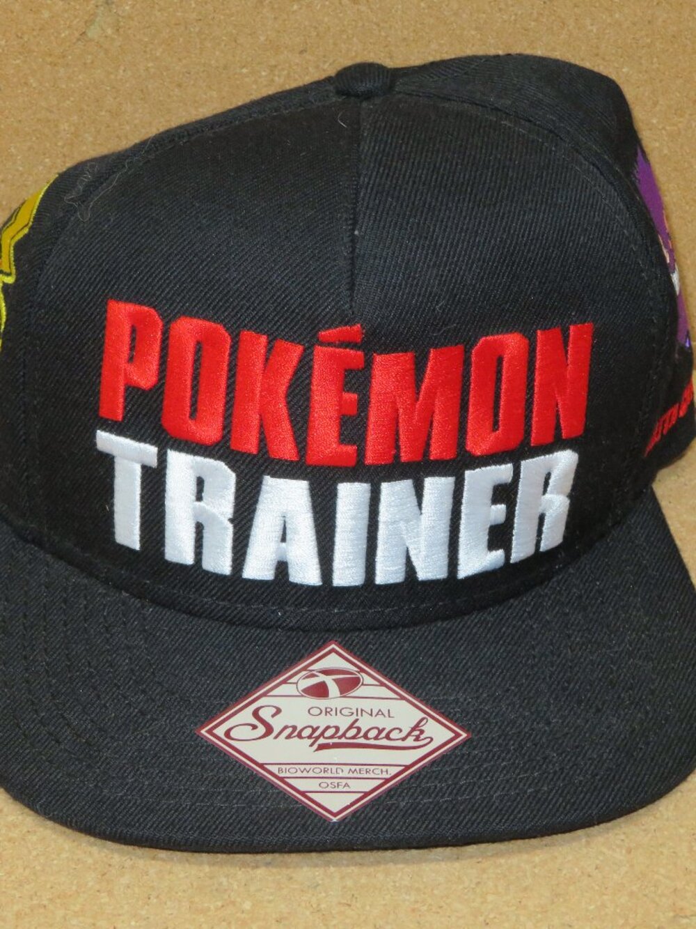 Pokemon Trainer Snapback Hat Team Rocket Pikachu Gengar Meowth Cap